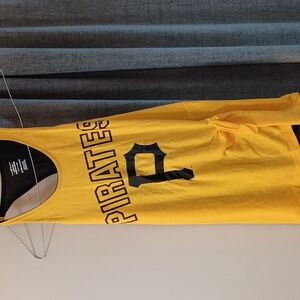 MLB Pittsburgh Pirates Yellow Tank Top with Black Logo